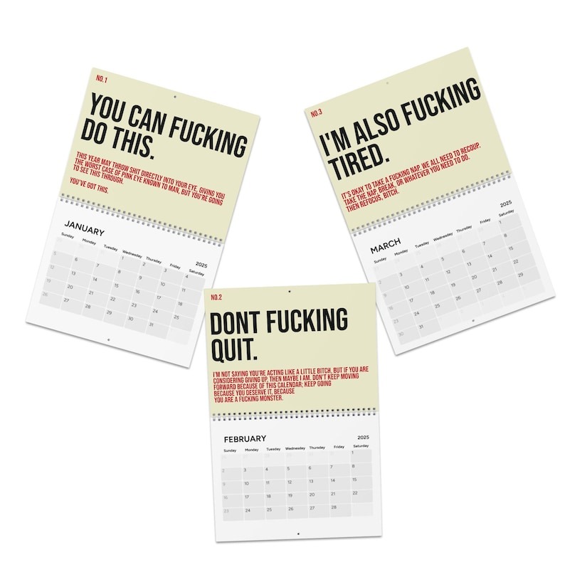 🤣The Year Of Your Fucking Year Calendar-Your Kick-Ass Motivational Calendar (2025)