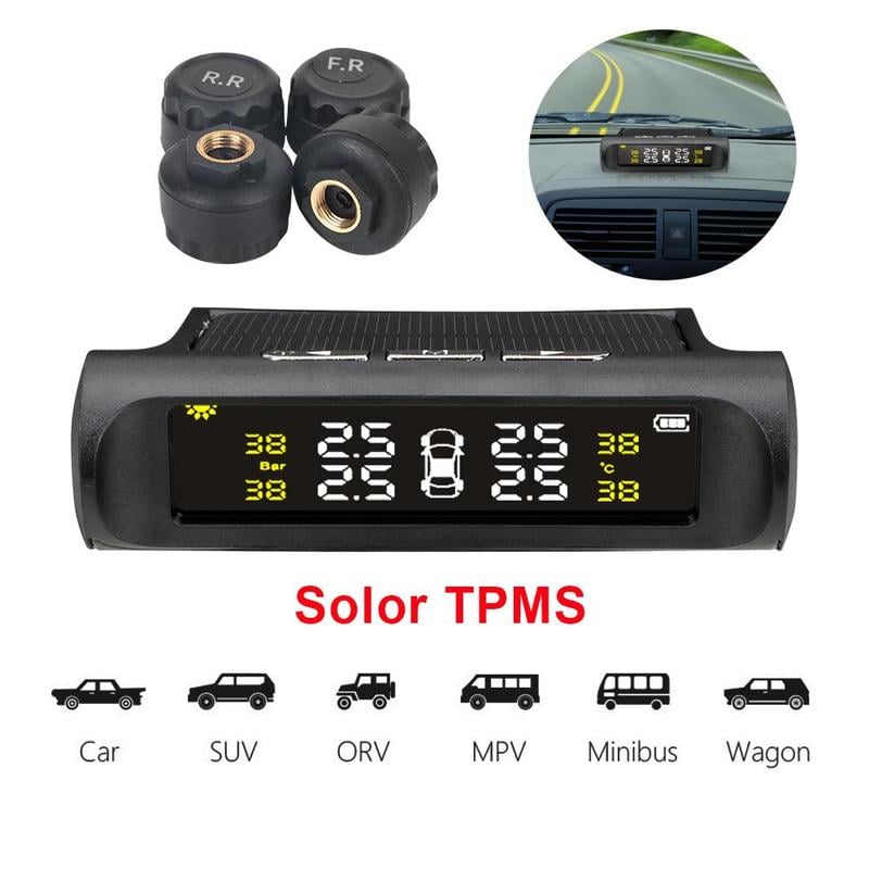 Solar Power Car Tire Pressure Monitoring Tool