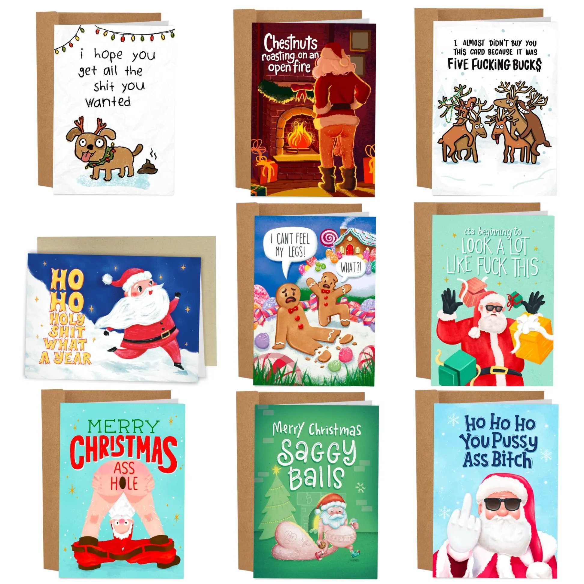 🎉🎁Sleazy Greetings | 9 Worst Christmas Cards Ever Set