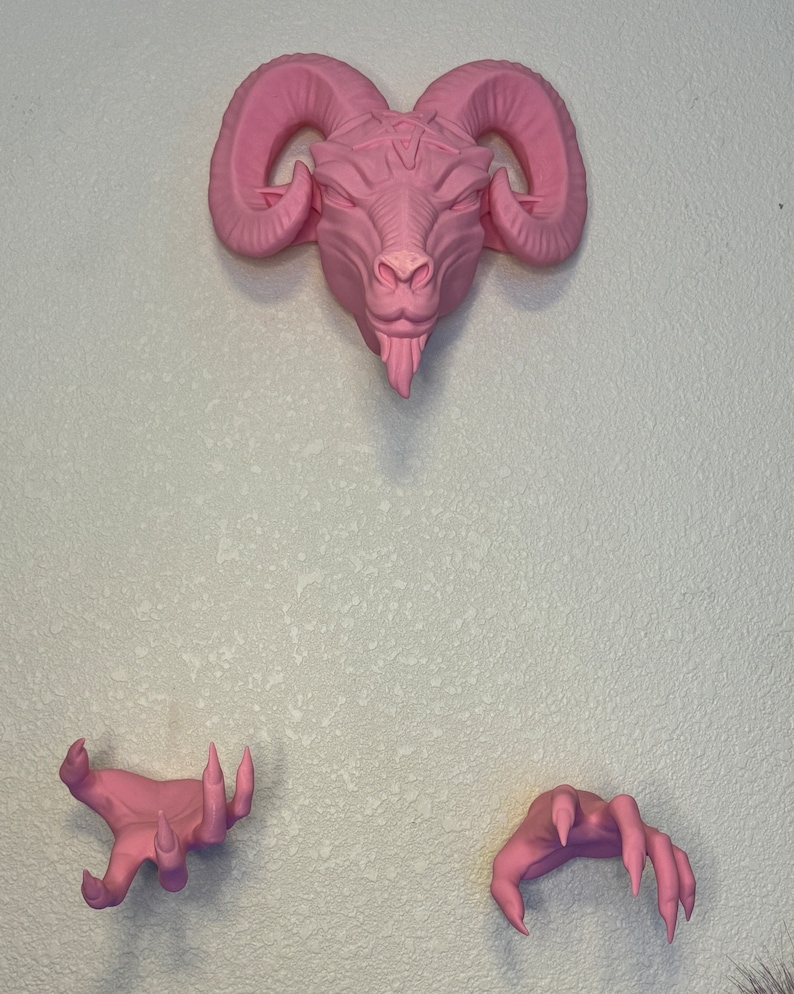 Handmade- 🐂Wall-mounted Baphomet Head and Hands (BUY 2 GET FREESHIPPING)