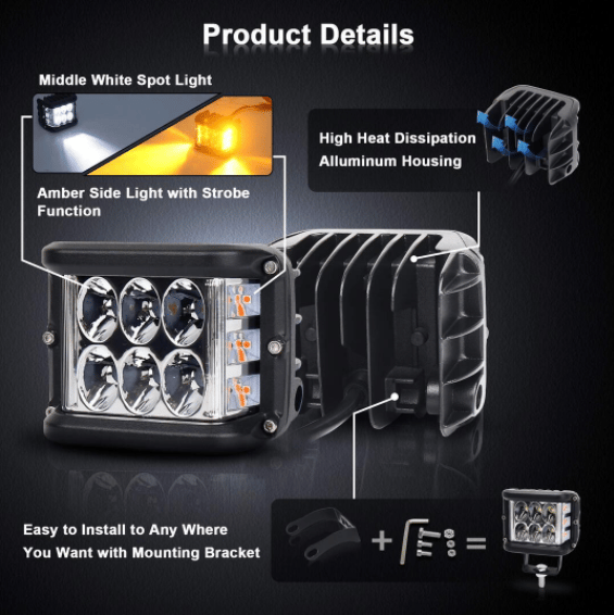 🔥Last Day Promotion - 50% OFF🎁🚓Car Dual Sides LED Dual Color Light