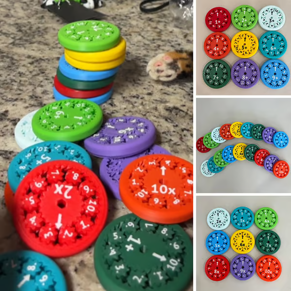 Math Facts Fidget Spinners