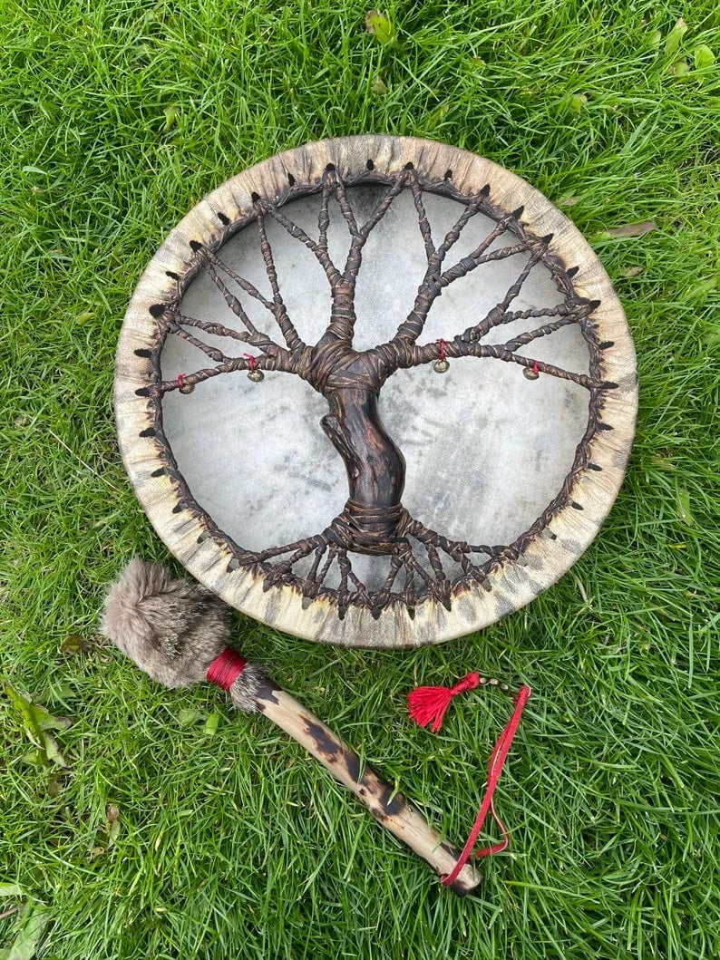 ⏰New Years Sale - 48% Off 🌳Shaman Drums 'Tree of life' Spirit music