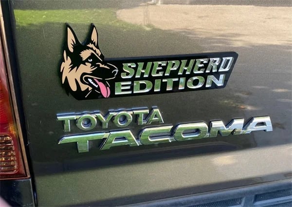 Laser-Cut Dog Car Emblem