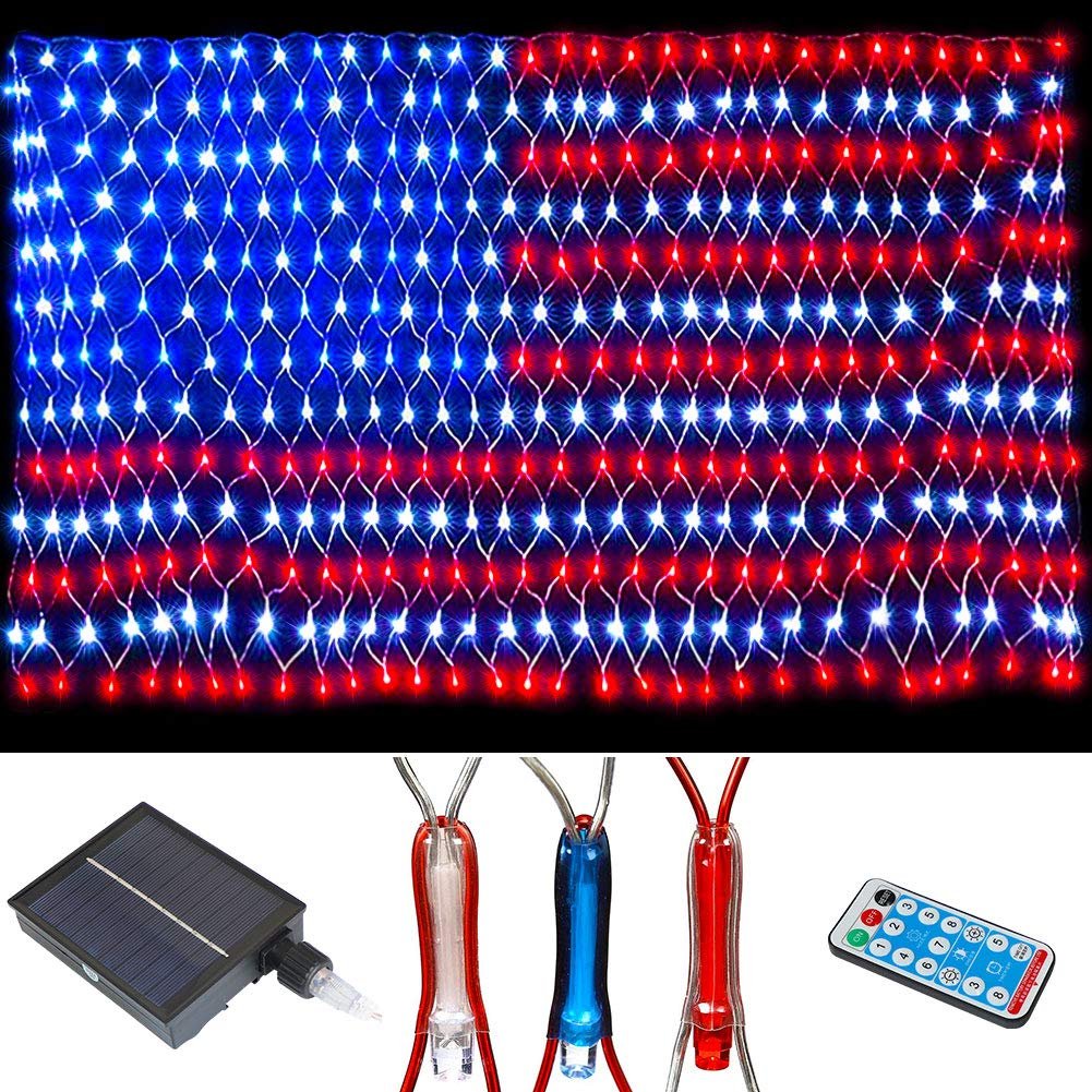 🔥Last Day Promotion 48% OFF-🎁- American advanced flag light LED solar light string