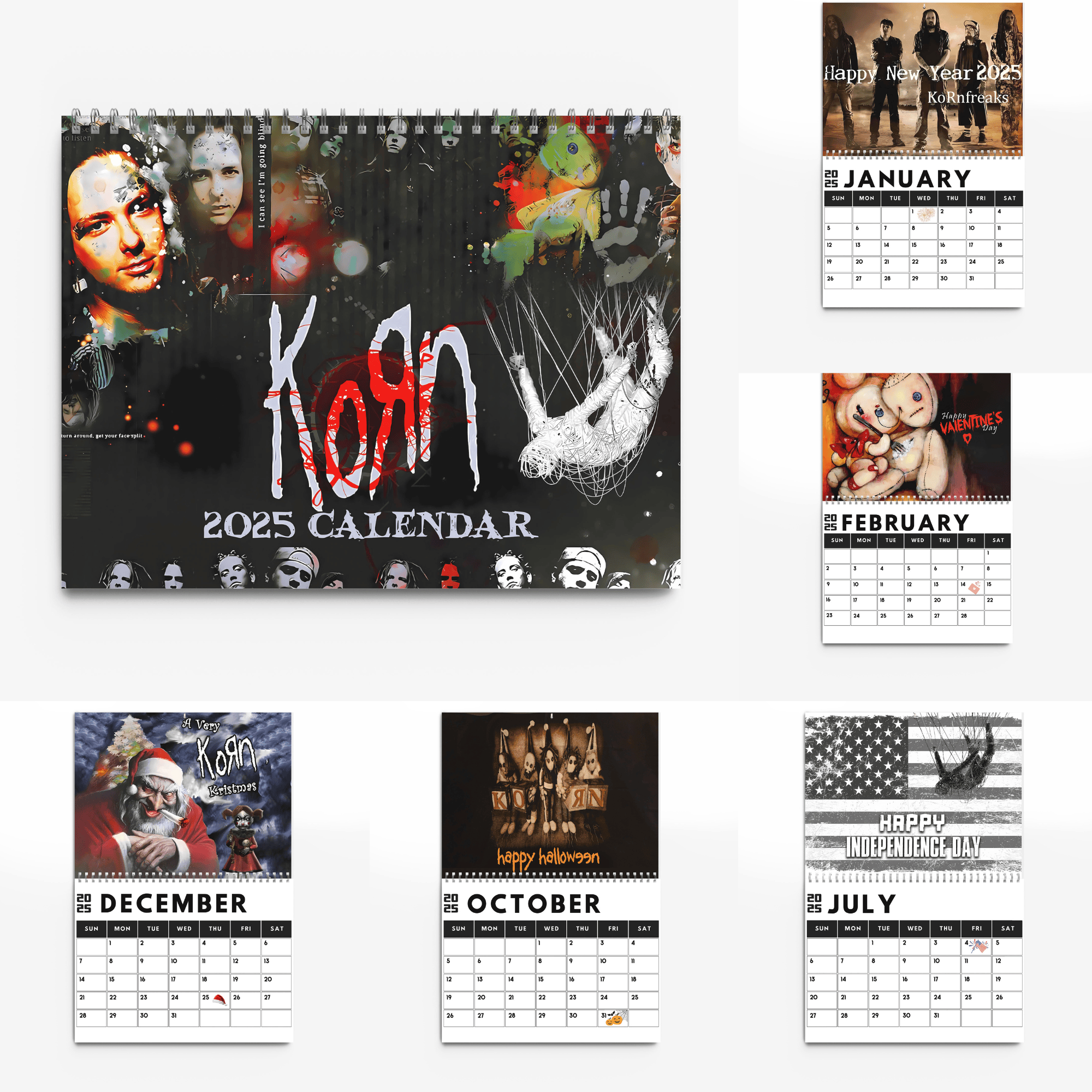 🔥LAST DAY SALE 50% OFF🎸2025 KORN WALL CALENDAR