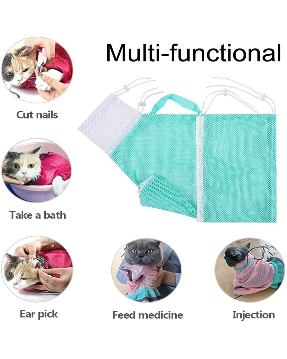 (🌲Early Christmas Sale- SAVE 48% OFF)Multi-functional Pet Grooming Bath Bag(buy 2 get 1 free now)