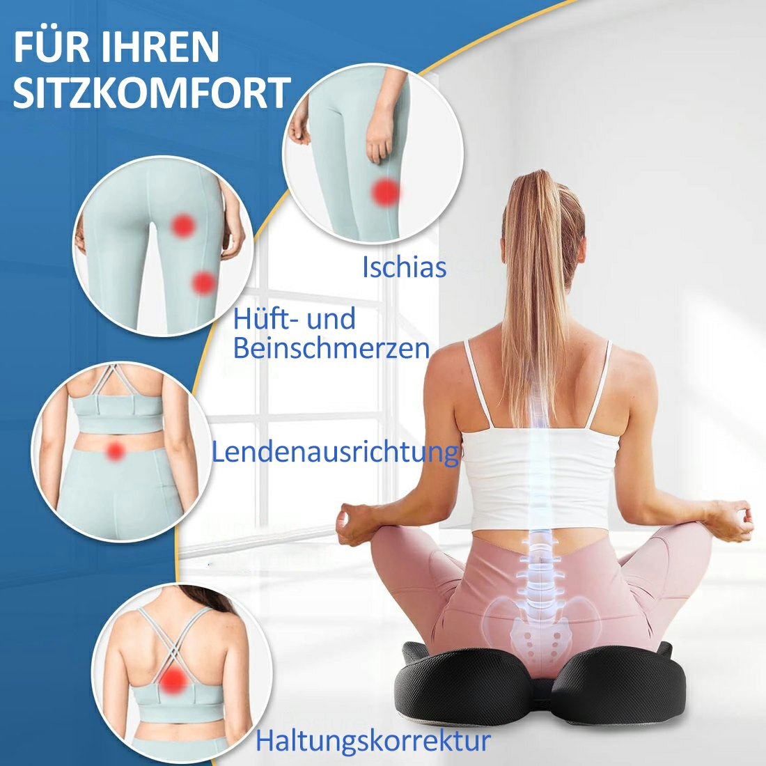 🔥LETZTER TAG 49 % RABATT🔥Ergonomisches Sitzkissen aus Memory Foam