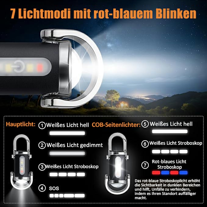 🔥Letzter Tag 49 % Rabatt🔥Superhelle Mini-Schlüsselanhänger-Taschenlampe Wasserdicht