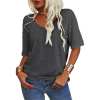 🔥Letzter Tag Verkauf 49% Rabatt 🎁Unifarbenes Damen-T-Shirt mit V-Ausschnitt