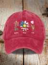 Unisex Floral Fdt Washed Cotton Hat