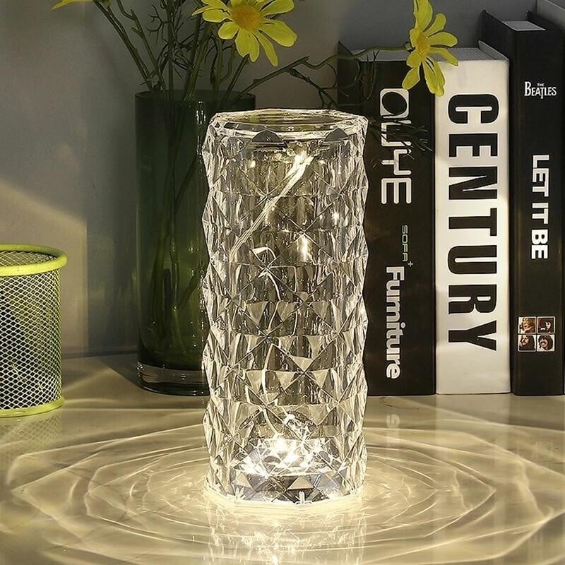 (🎁2024 New Year Hot Sale🎁)16 Colors Rose Rays Crystal Diamond Table Lamp