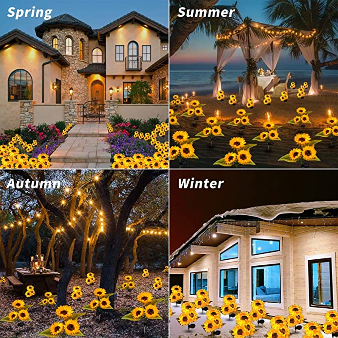🔥LAST DAY SALE 49% OFF🌻Waterproof Solar Sunflower Light🔥