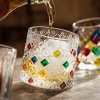 Italian Snowflake Art Rocking Whiskey Glass