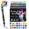 🔥Last Day 49% OFF -48 Colors Acrylic Paint Markers, Dual Tip Drawing Marker Pen