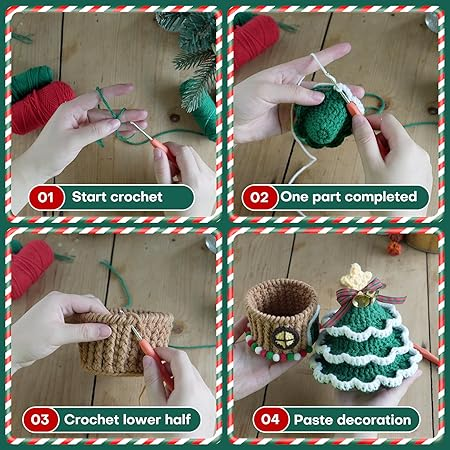 🎄🎅Christmas Presale - 49% OFF - Christmas DIY cute Crochet Kits decoration