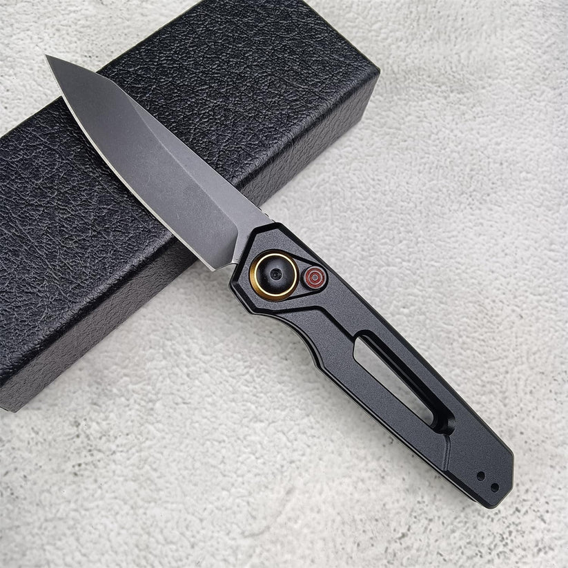 Spring Assist Button Lock Knife, 7550, Stainless Steel