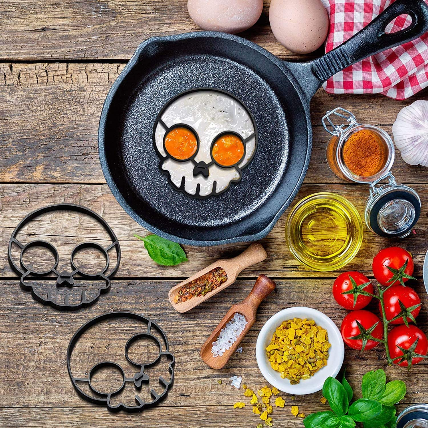(🌲Early Christmas Sale- SAVE 48% OFF)Silicone Skull Egg Mold--buy 5 get 3 free & free shipping（8pcs）