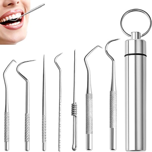 (🎁Early Mother's Day Hot Sale - SAVE 48% OFF) Stainless Steel Toothpick Set 7pcs(🔥BUY 2 GET 2 FREE)