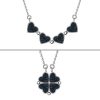 (🎅Christmas Hot Sale🔥🔥)S925 Silver Four Heart Clover Necklace(Buy 2 Free Shipping)