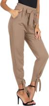 GRACE KARIN Womens Casual High Waist Pencil Pants with Bow-Knot Pockets for Work