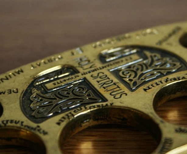 Holy Spiritus Constantine Brass Knuckle Paper Weight