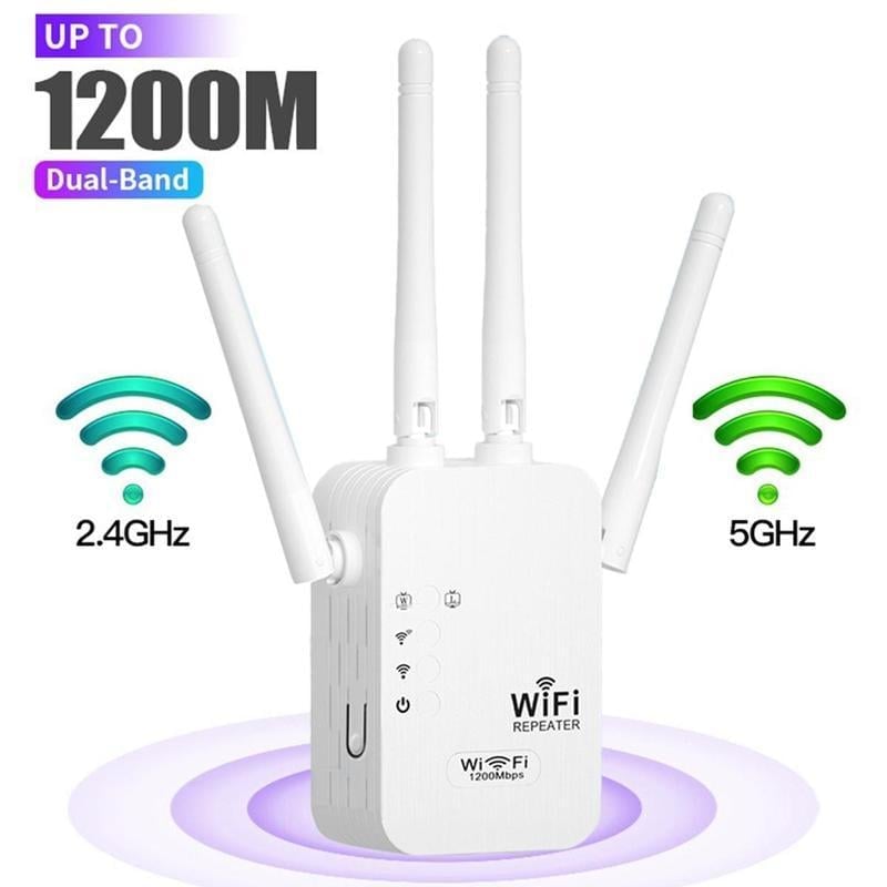 🔥Last Day 50% OFF - 2025 Enhanced WiFi Extender, 1200Mbps Dual-Band (5GHz/2.4GHz) Signal Booster