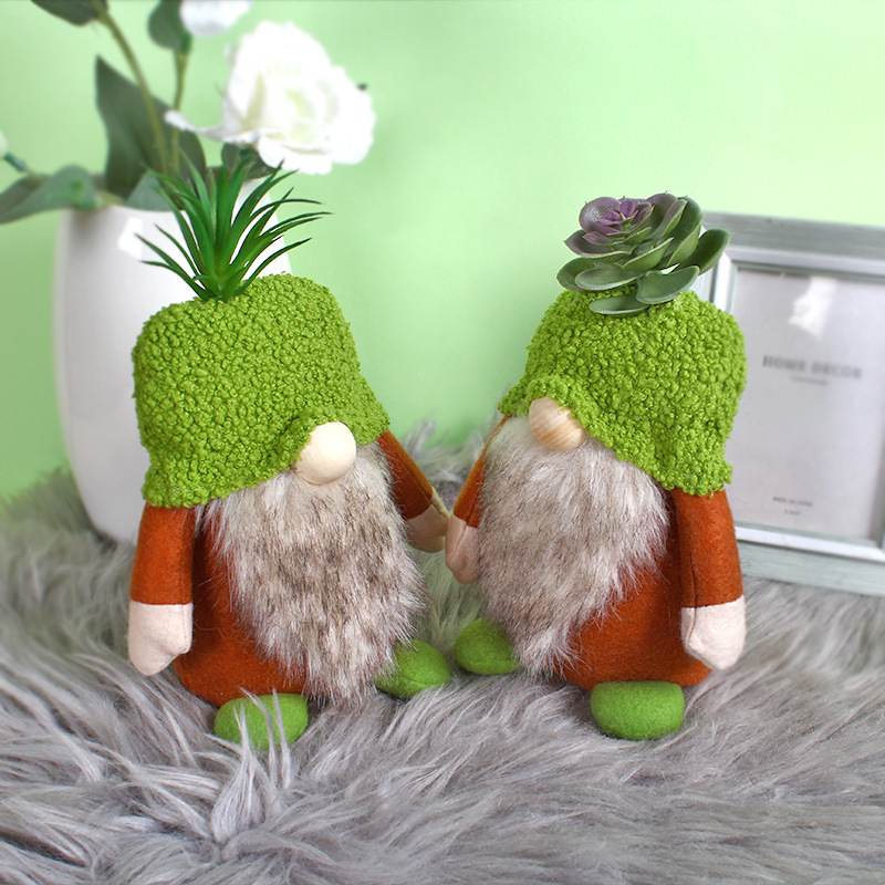 Christmas Green Simulated Elf Succulent No Face Doll