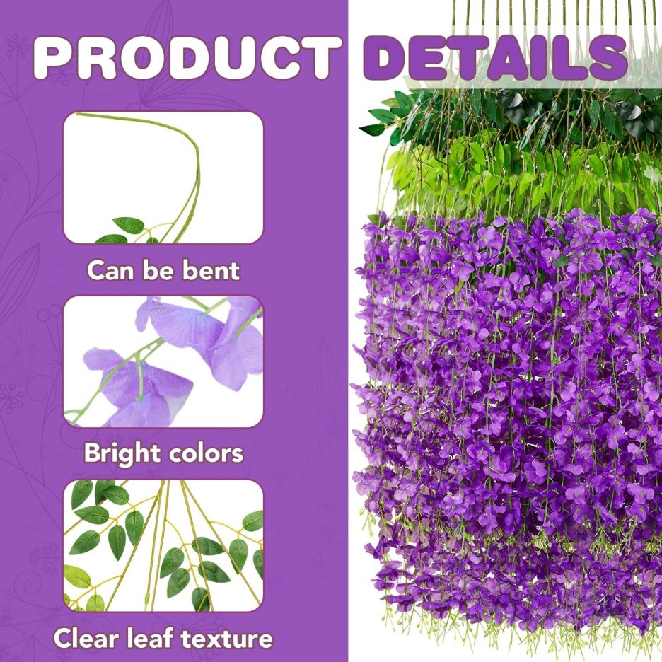 🔥Last Day Promotion 70% OFF - UV Resistant Lifelike Wisteria Hanging Flowers