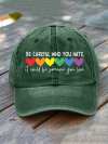 Unisex Pride Hearts Print Baseball Cap