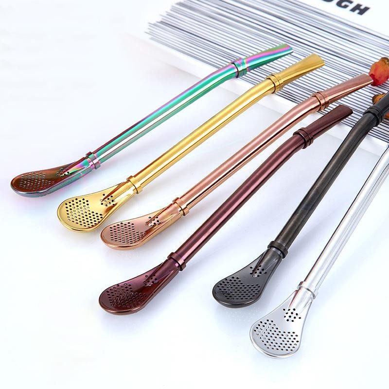 🔥SUMMER HOT SALE- Save 50% OFF🔥2 in 1 Stainless Steel Spoon Drinking Straw
