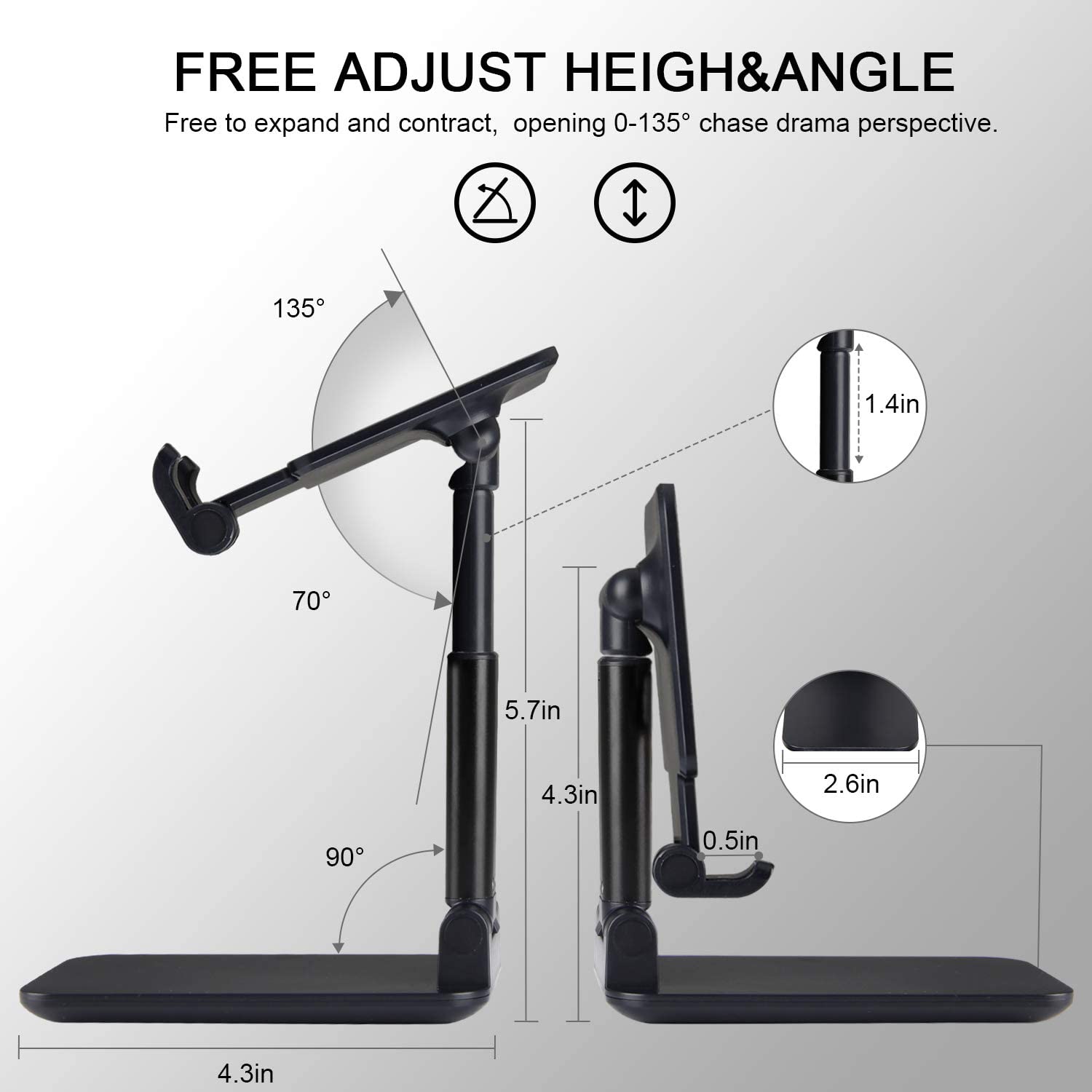 (🌲Early Christmas Sale- SAVE 48% OFF)Foldable Aluminum Desktop Phone Stand(Buy 3 Get Extra 20% OFF now)
