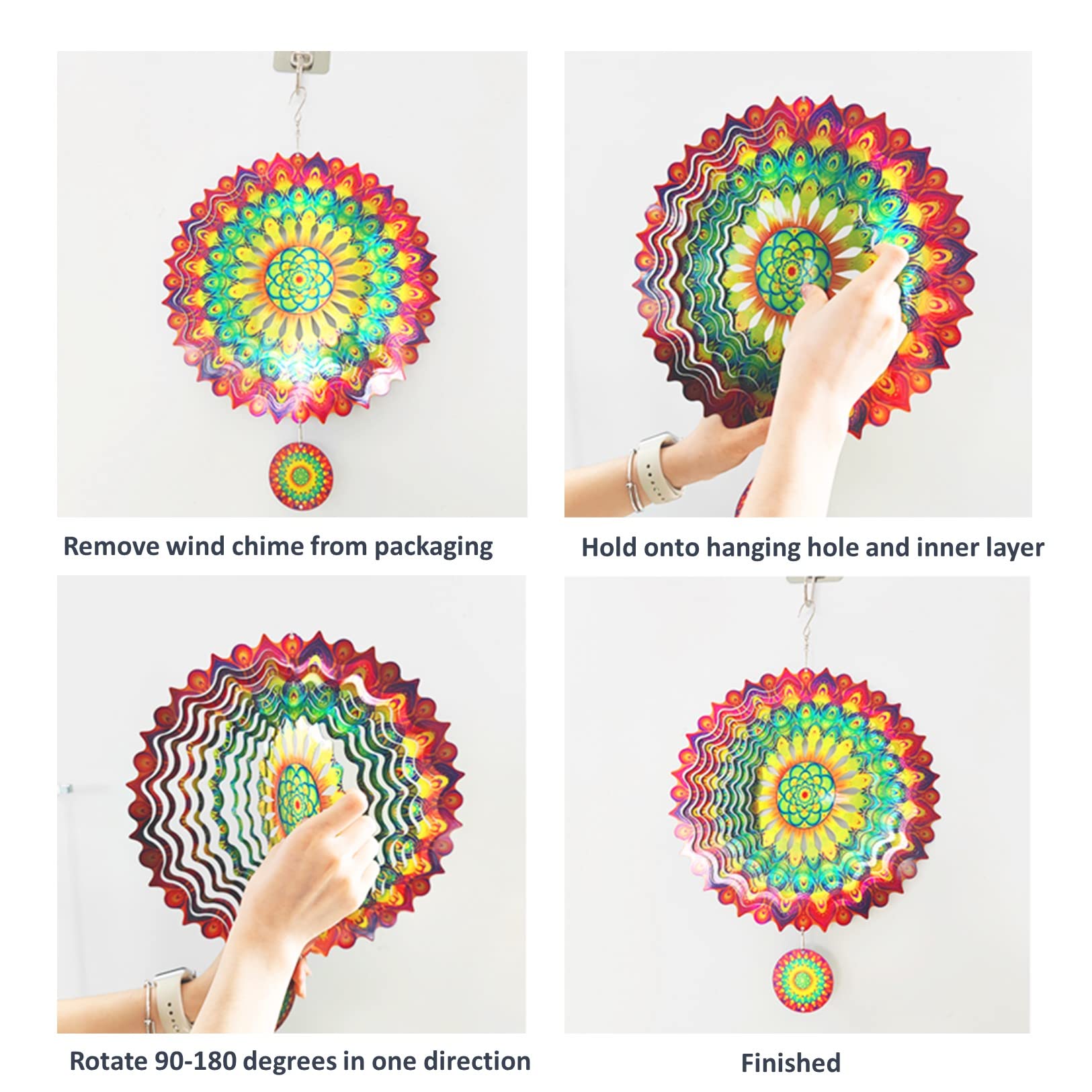 🔥Heißer Verkauf 49% Rabatt🎄3D Bunte Wind Spinning Mandala