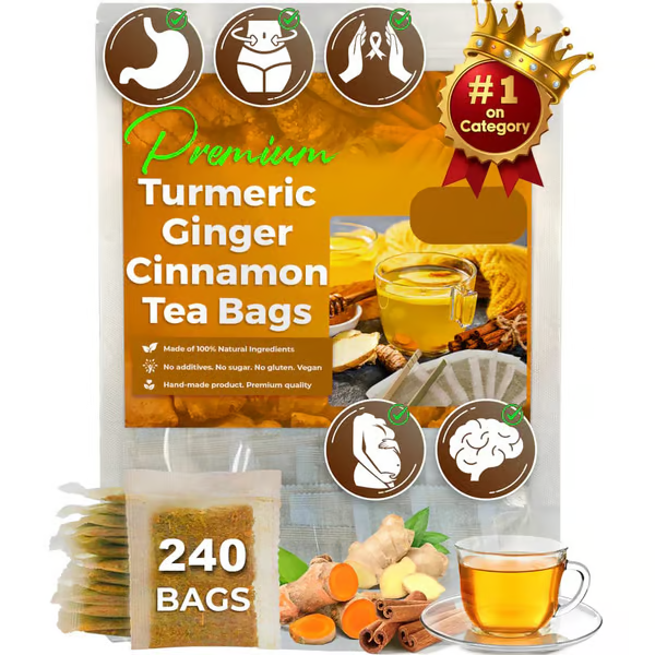 100% Natural Turmeric Ginger Cinnamon Tea