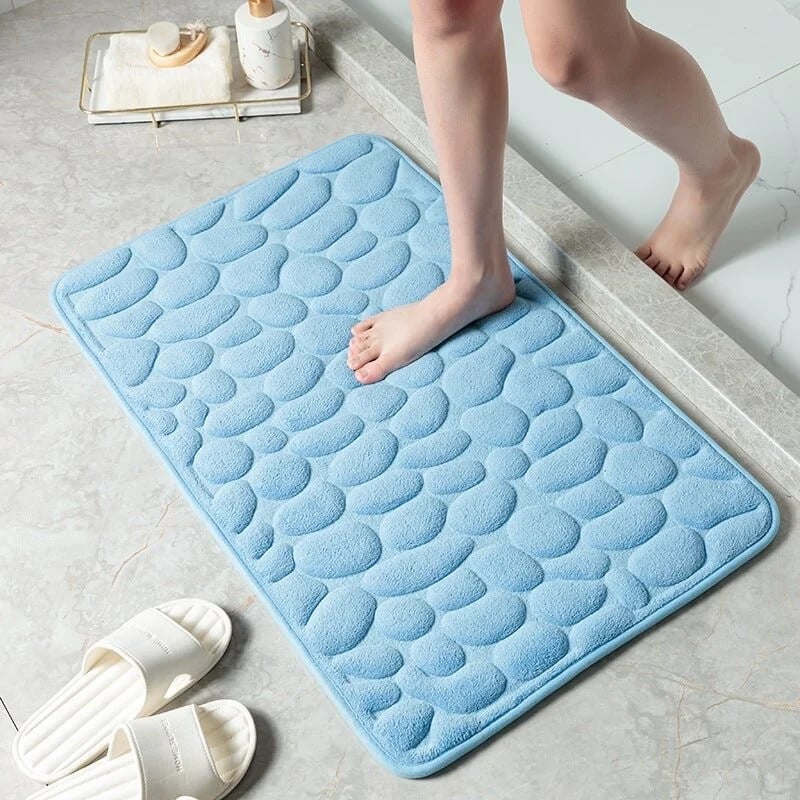 🔥(Last Day Sale- 50% OFF) Cobblestone Embossed Bathroom Bath Mat - Buy 2 Free Shipping