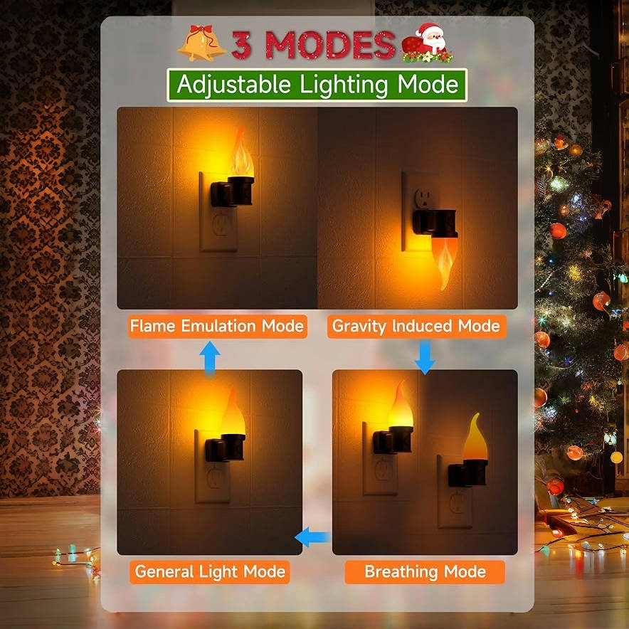 ✨Last Day Promotion - 70% OFF🎁🎄Flameless Candle Sensor Nightlight