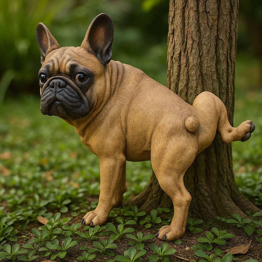Funny French Bulldog Garden Statue