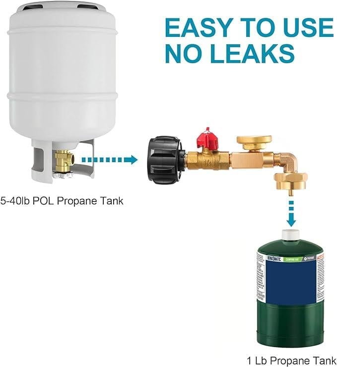 🔥LAST DAY 49% OFF - Top-Rated Propane Refill Elbow Adapter (With Tank Gauge)