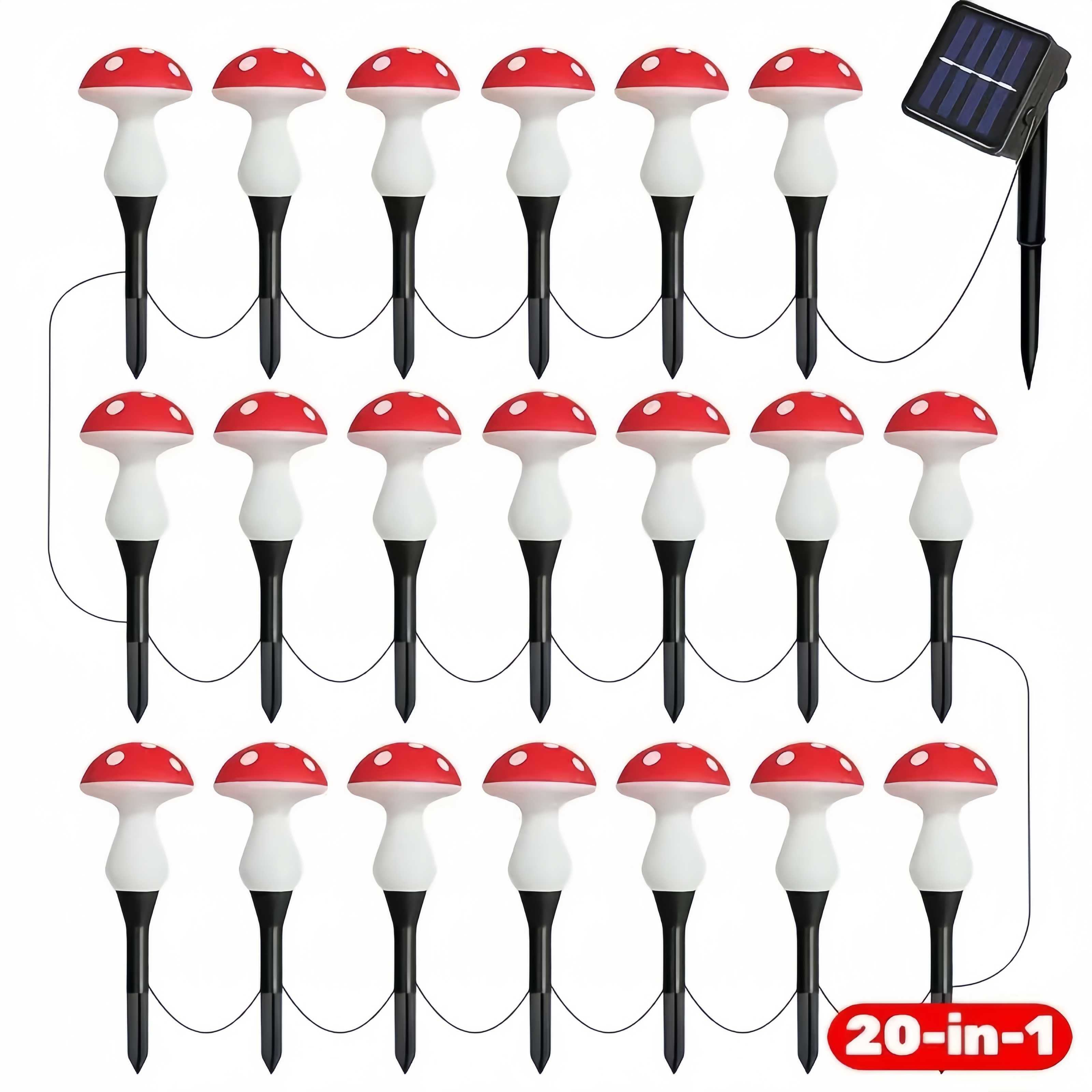 🎁TikTok Last Day Sale - 70% OFF🔥Solar Powered Mushroom Shaped Garden Glow Light