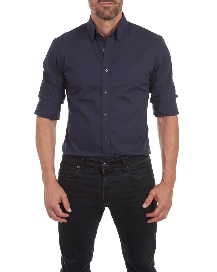 Oxford Stretch Zip Shirt (Buy 2 Free Shipping)