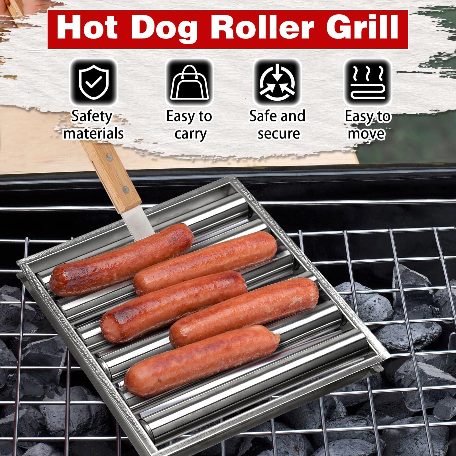 🎉LAST DAY -70%OFF - 🔥Hot Dog Roller Grill⚡Buy 2 Get Free Shipping