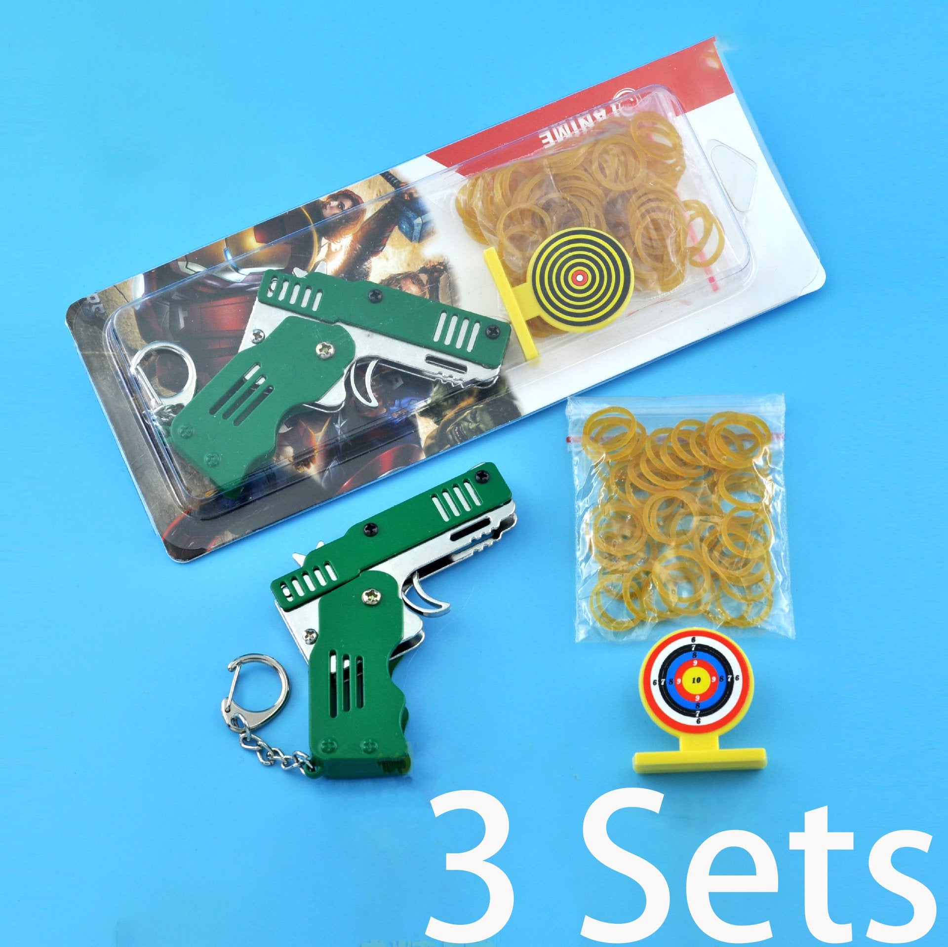 🔥Limited Time Sale 48% OFF🎉Folding Rubber Band Gun Toy Keychain(Buy 3 get extra 20% off)