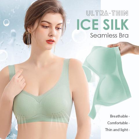 🔥【PROMOTION-55% OFF】Ultra-thin Plus Size Ice Silk Seamless Bra💝