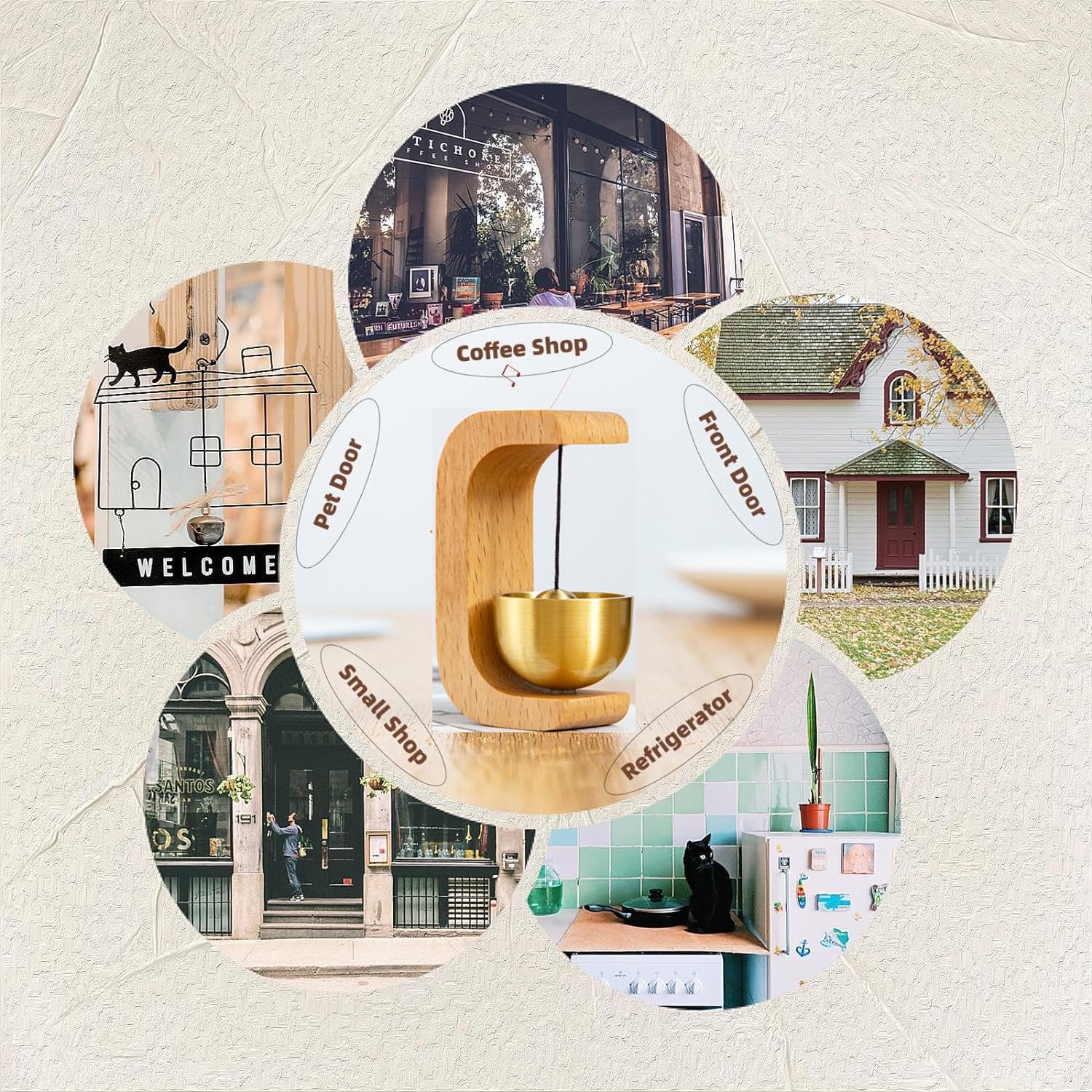 🔥Last Day Promotion 50% OFF🔥Magnetic Wooden Doorbell for All Materials