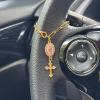 ✝️Pink Steering Wheel Rosary Charm Accessory