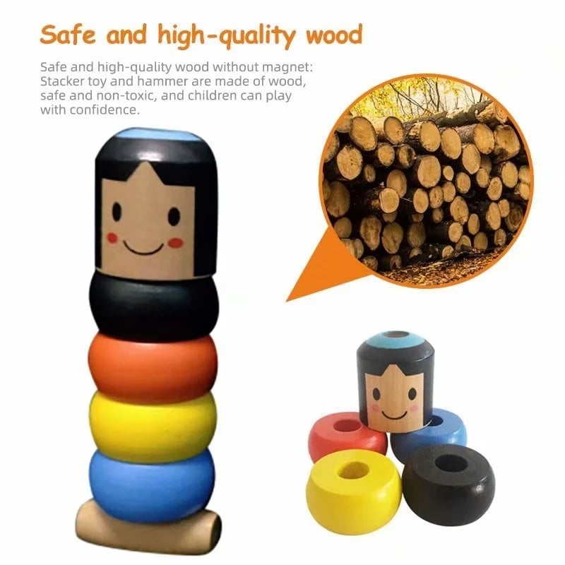 ⏱️Last Day Clearance Sale 50% OFF - Unbreakable Wooden Man Magic Toy