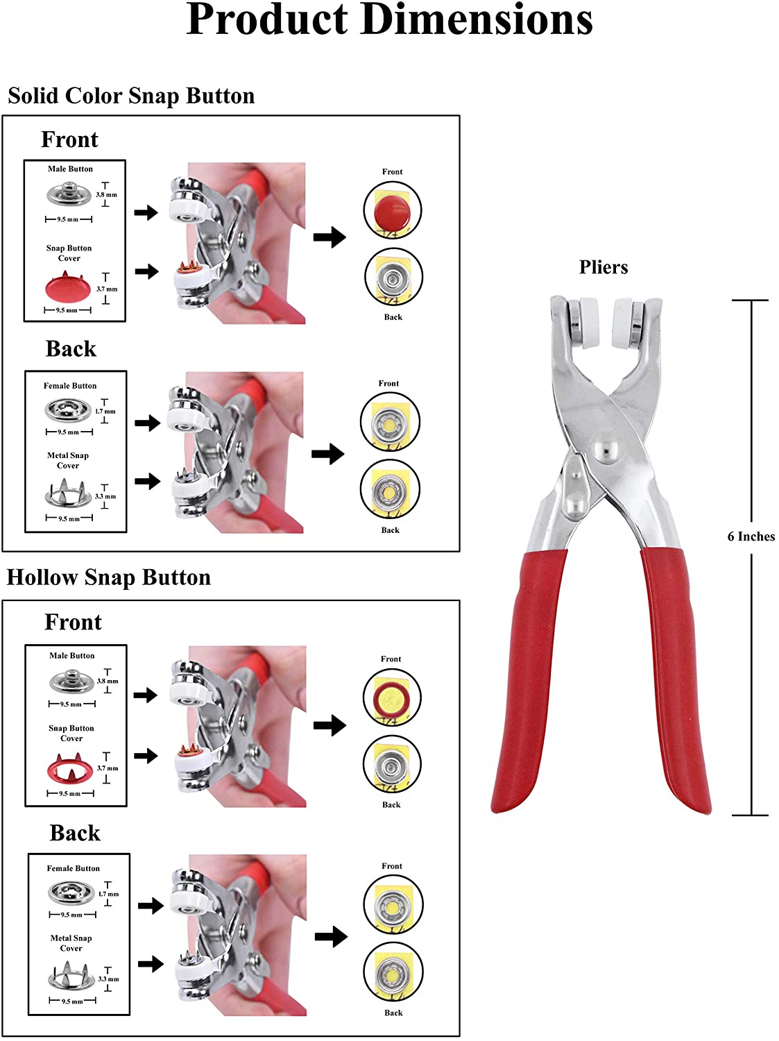 Summer Hot Sale 48% OFF - Metal Snaps Buttons With Fastener Pliers Press Tool Kit (BUY 2 FREE SHIPPING NOW)