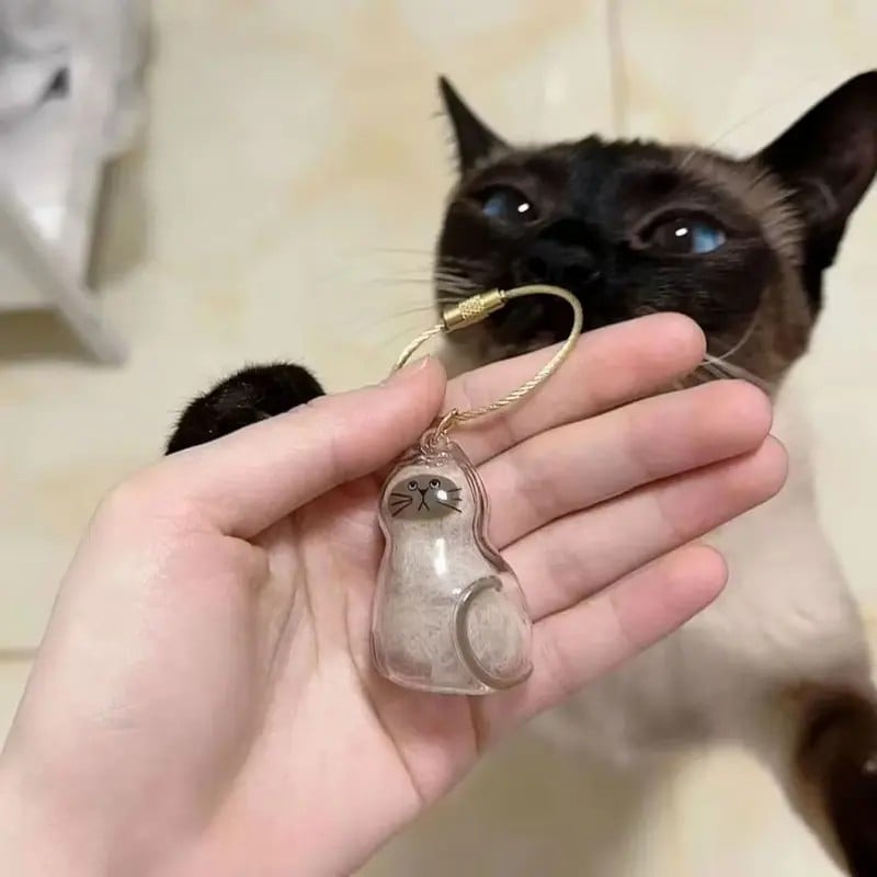 Pet Fur Memory Capsule Keychain