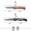 Exquisite Handcrafted Stainless Steel Pocket Knife with Wooden Handle and Damascus Blade