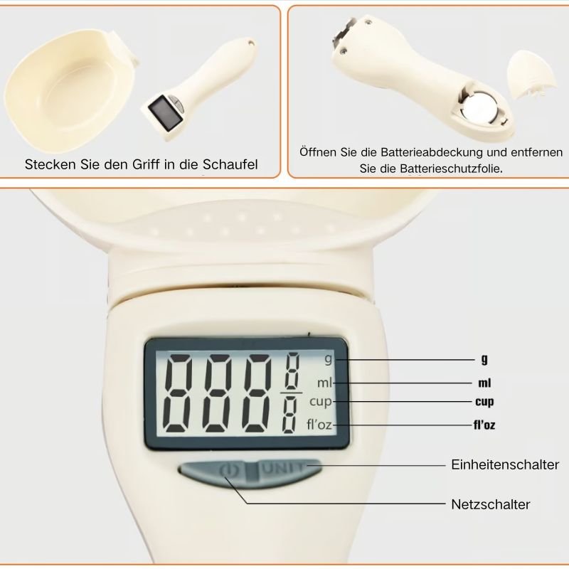 Messlöffelwaage für Lebensmittel
